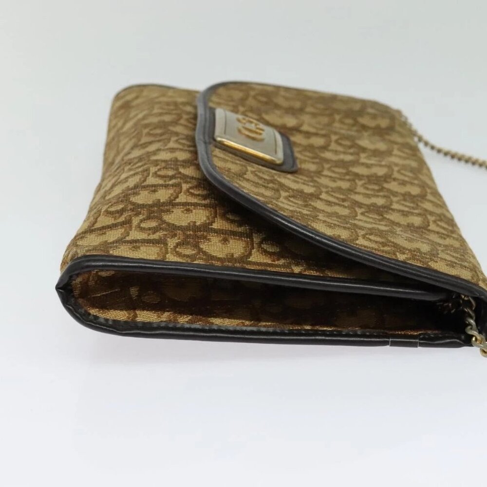 Christian Dior Trotter Canvas Chain Shoulder Bag Brown Auth 131653 - Picture 5 of 16
